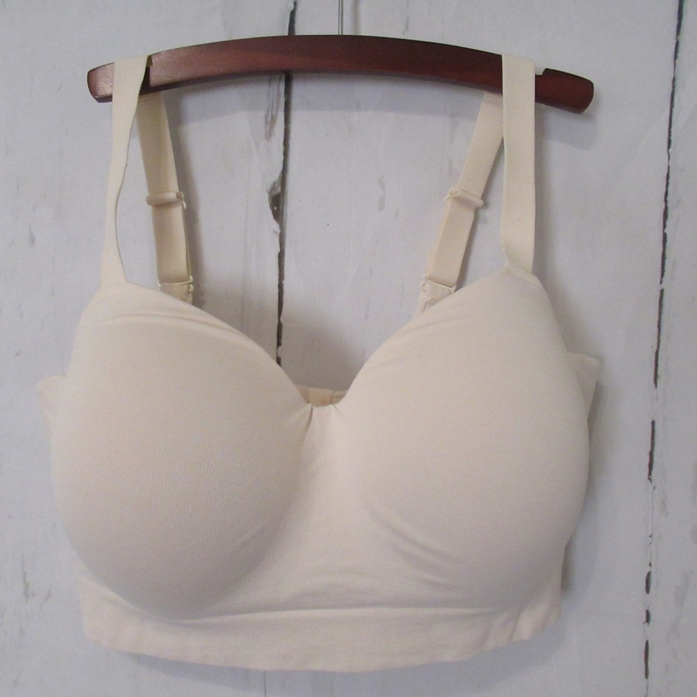 TrueKind Bra XL Cream Supportive Comfort Shaping Bralette Wireless Wire Free